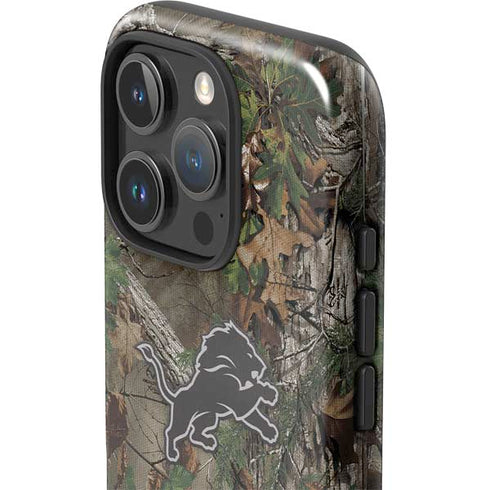 NFL Detroit Lions Realtree Xtra Green Camo iPhone 16 Pro Max Impact Case