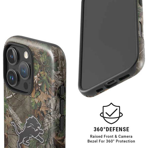 NFL Detroit Lions Realtree Xtra Green Camo iPhone 16 Pro Max Magsafe Impact Case