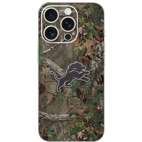 NFL Detroit Lions Realtree Xtra Green Camo iPhone 16 Pro Skin