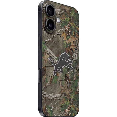 NFL Detroit Lions Realtree Xtra Green Camo iPhone 16 Skin