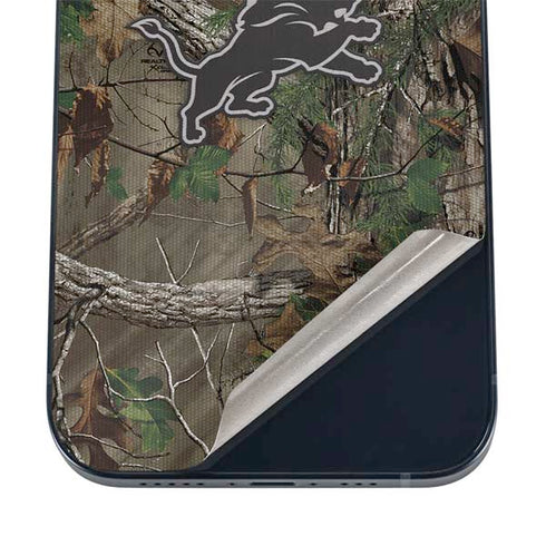 NFL Detroit Lions Realtree Xtra Green Camo iPhone 16 Skin