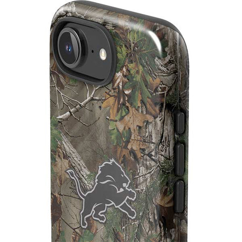 NFL Detroit Lions Realtree Xtra Green Camo iPhone 16e Impact Case