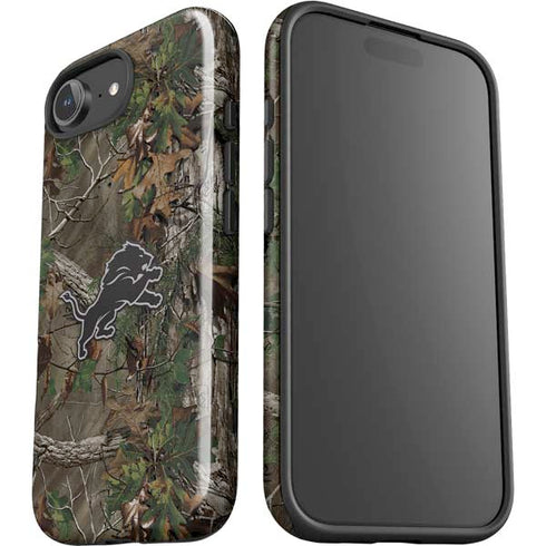 NFL Detroit Lions Realtree Xtra Green Camo iPhone 16e Impact Case
