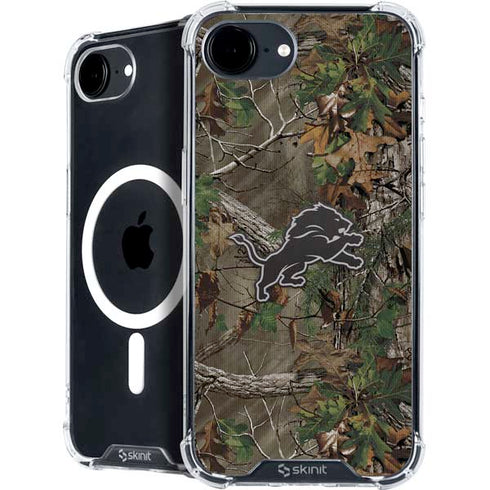 NFL Detroit Lions Realtree Xtra Green Camo iPhone 16e MagSafe Case