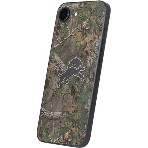 NFL Detroit Lions Realtree Xtra Green Camo iPhone 16e Skin