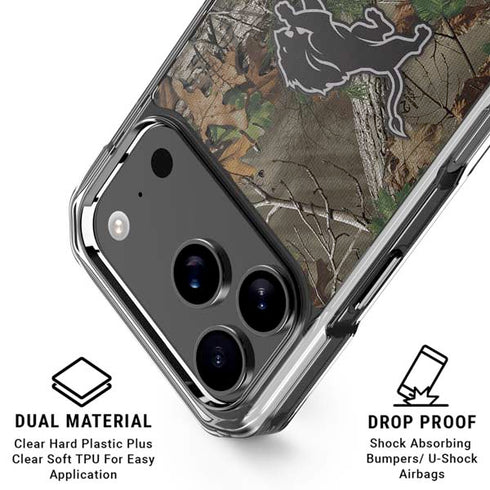 NFL Detroit Lions Realtree Xtra Green Camo iPhone 18 Pro Clear Case