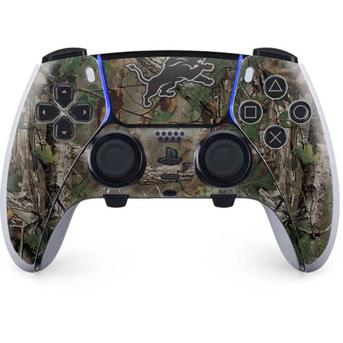 NFL Detroit Lions Realtree Xtra Green Camo PS5 DualSense Edge Pro Controller Skin