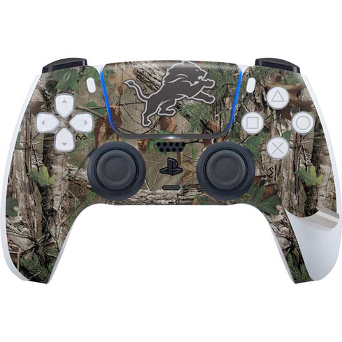 NFL Detroit Lions Realtree Xtra Green Camo PS5 Pro Bundle Skin