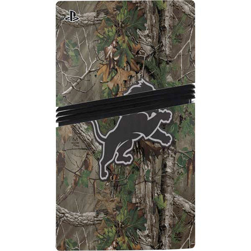 NFL Detroit Lions Realtree Xtra Green Camo PS5 Pro Console Skin
