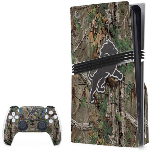 NFL Detroit Lions Realtree Xtra Green Camo PlayStation PS5 Skins