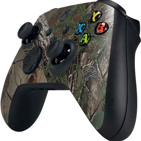 NFL Detroit Lions Realtree Xtra Green Camo Xbox Series X Controller Skin