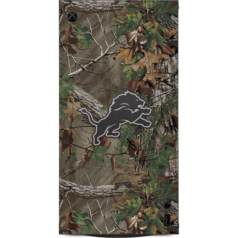 NFL Detroit Lions Realtree Xtra Green Camo XBox Series X Digital Edition Console Skin