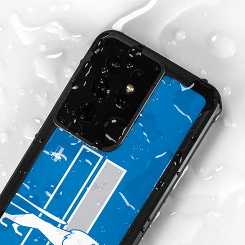 NFL Detroit Lions Retro Logo Galaxy S24 Ultra Waterproof Case