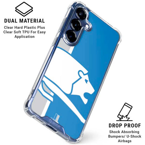 NFL Detroit Lions Retro Logo Galaxy S25 Plus Clear Case