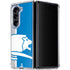 NFL Detroit Lions Retro Logo Galaxy Z Fold5 5G Clear Case