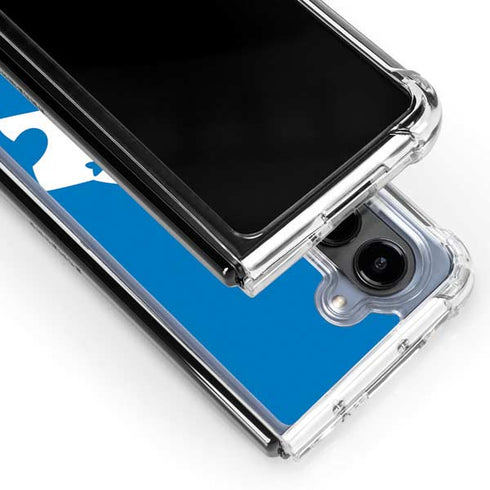 NFL Detroit Lions Retro Logo Galaxy Z Fold5 5G Clear Case