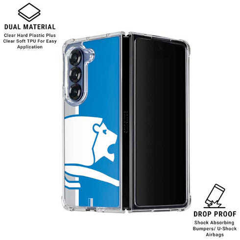 NFL Detroit Lions Retro Logo Galaxy Z Fold6 Clear Case