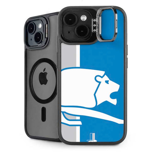 NFL Detroit Lions Retro Logo iPhone 15 Plus Kickstand Case