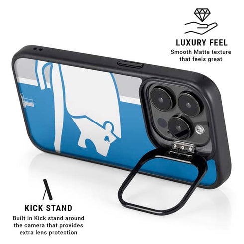 NFL Detroit Lions Retro Logo iPhone 15 Pro Max Kickstand Case