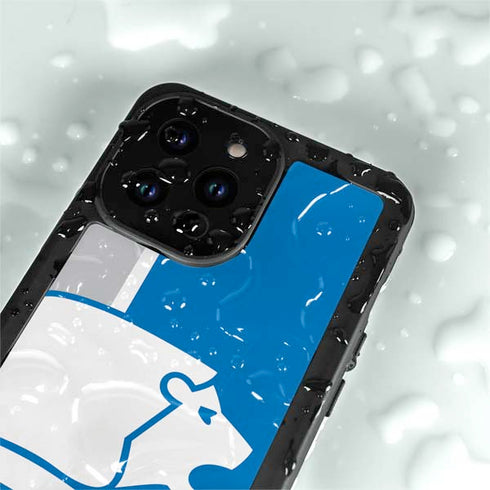 NFL Detroit Lions Retro Logo iPhone 15 Pro Waterproof Case