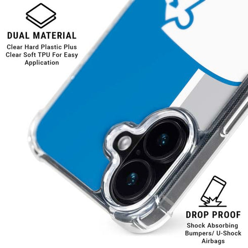 NFL Detroit Lions Retro Logo iPhone 16 Clear Case