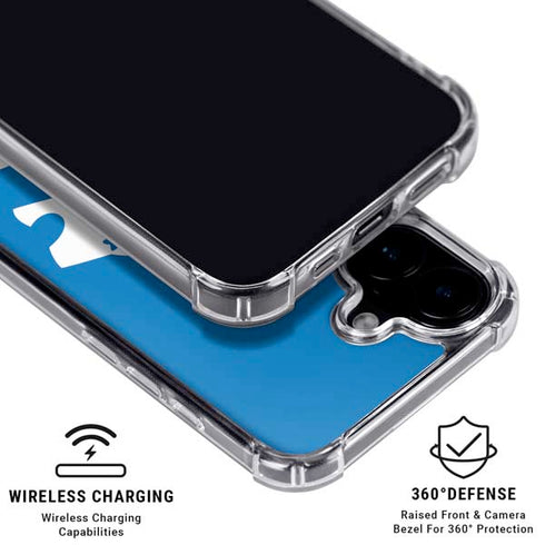 NFL Detroit Lions Retro Logo iPhone 16 Plus Clear Case