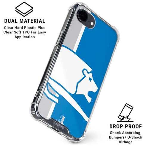 NFL Detroit Lions Retro Logo iPhone 16e Clear Case