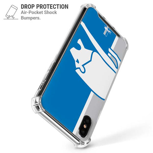 NFL Detroit Lions Retro Logo iPhone X/XS Clear Case