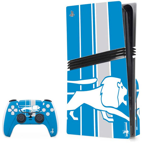 NFL Detroit Lions Retro Logo PS5 Pro Disk Bundle Skin