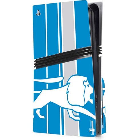 NFL Detroit Lions Retro Logo PS5 Pro Disk Console Skin