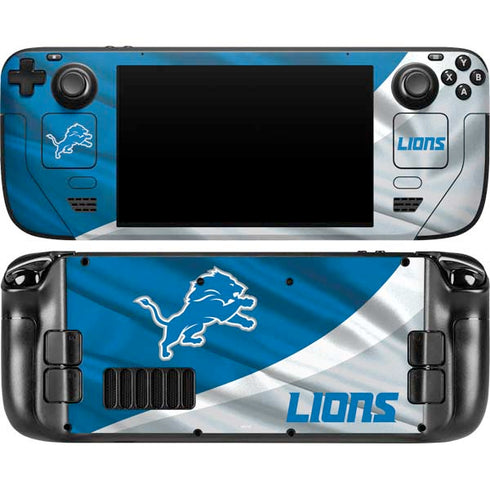 NFL Detroit Lions Steam Deck Handheld Gaming Computer OLED Skin