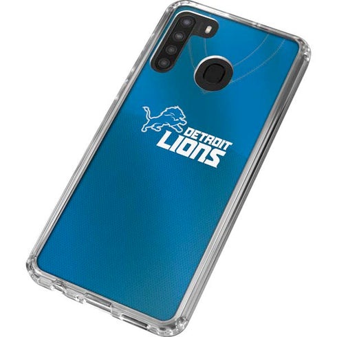 NFL Detroit Lions Team Jersey Galaxy A21 Clear Case