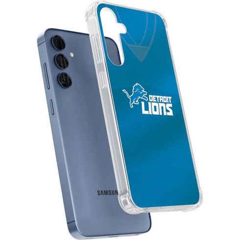 NFL Detroit Lions Team Jersey Galaxy A55 5G Clear Case