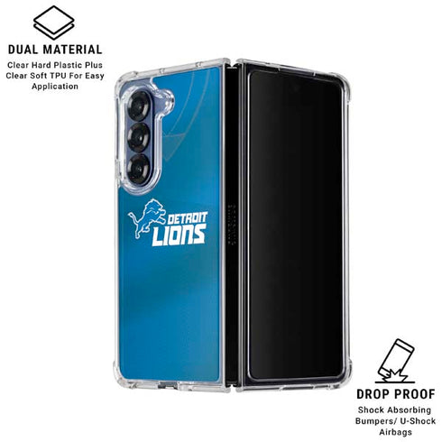 NFL Detroit Lions Team Jersey Galaxy Z Fold6 Clear Case