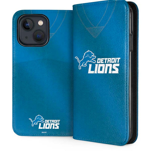NFL Detroit Lions Team Jersey iPhone 15 Folio Case
