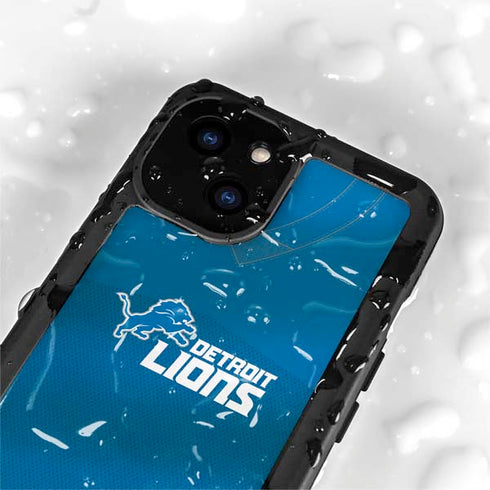NFL Detroit Lions Team Jersey iPhone 15 Plus Waterproof Case