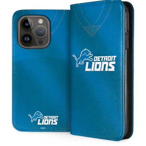 NFL Detroit Lions Team Jersey iPhone 15 Pro Folio Case
