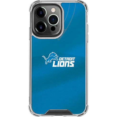 NFL Detroit Lions Team Jersey iPhone 16 Pro Clear Case