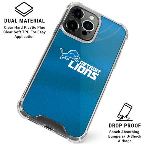 NFL Detroit Lions Team Jersey iPhone 16 Pro Clear Case