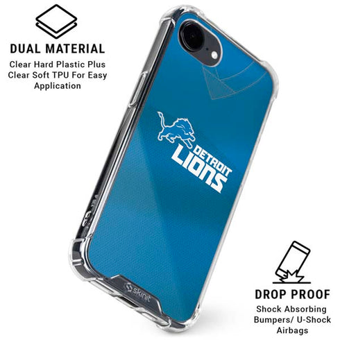 NFL Detroit Lions Team Jersey iPhone 16e Clear Case