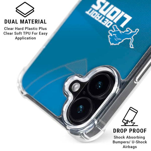 NFL Detroit Lions Team Jersey iPhone 17 Clear Case