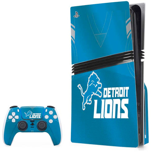 NFL Detroit Lions Team Jersey PS5 Pro Disk Bundle Skin