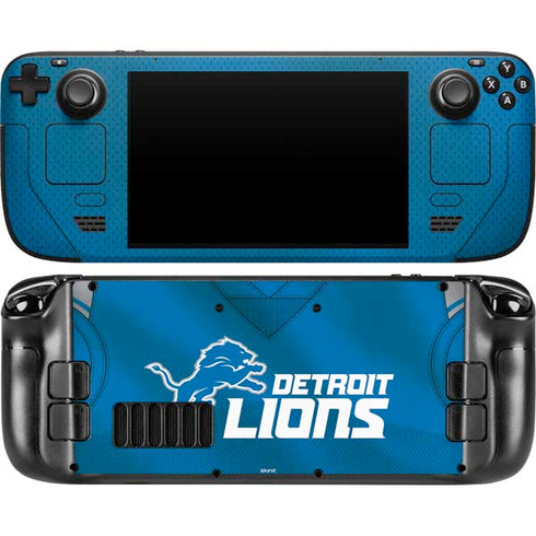 NFL Detroit Lions Team Jersey Steam Deck Handheld Gaming Computer OLED Skin