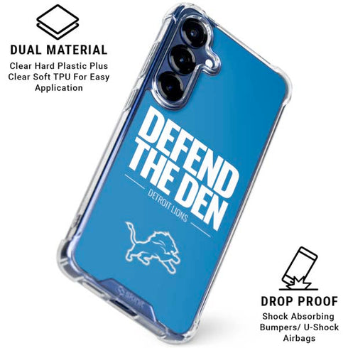 NFL Detroit Lions Team Motto Galaxy S25 Plus Clear Case