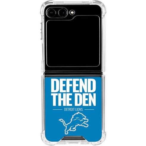 NFL Detroit Lions Team Motto Galaxy Z Flip6 Clear Case