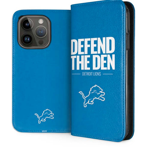 NFL Detroit Lions Team Motto iPhone 15 Pro Folio Case