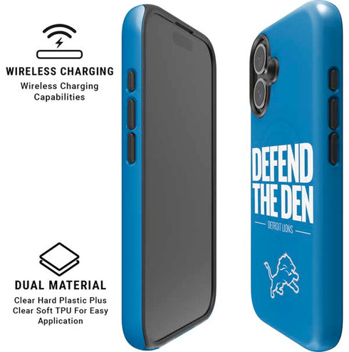 NFL Detroit Lions Team Motto iPhone 16 Plus Magsafe Impact Case