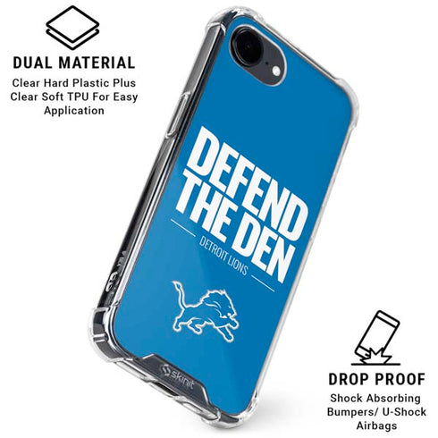 NFL Detroit Lions Team Motto iPhone 16e Clear Case