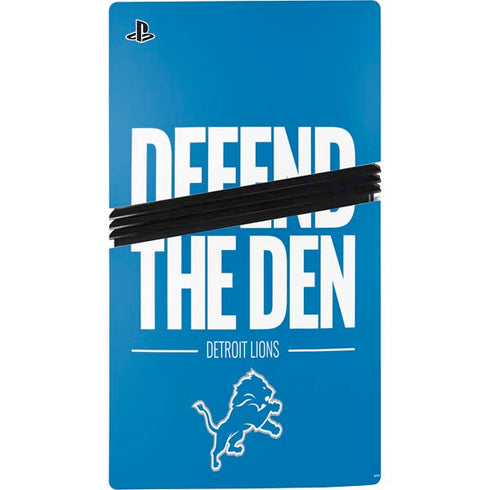 NFL Detroit Lions Team Motto PS5 Pro Disk Console Skin