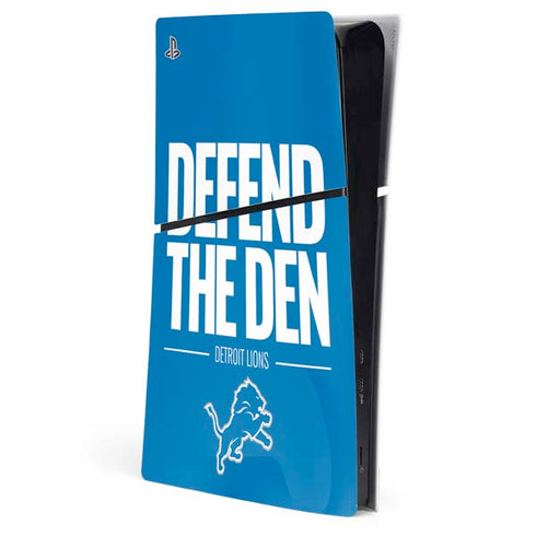 NFL Detroit Lions Team Motto PS5 Slim Digital Edition Console Skin